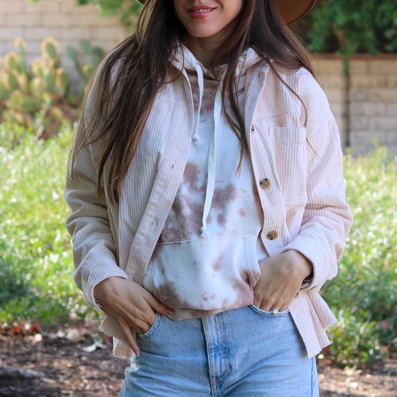 Aeropostale cream corduroy shacket - Picture 4 of 5